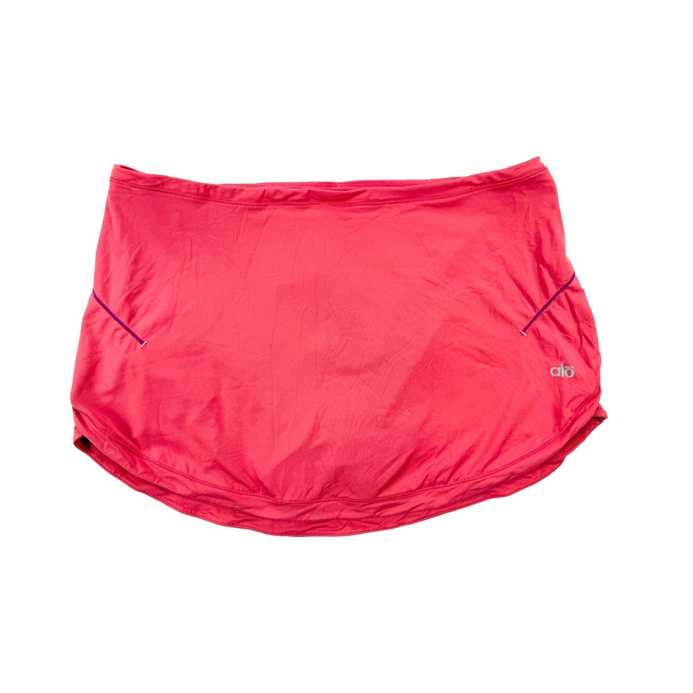 Alo Yoga Active Skort Women Medium Coral Pink Built In Shorts Reflective #3024